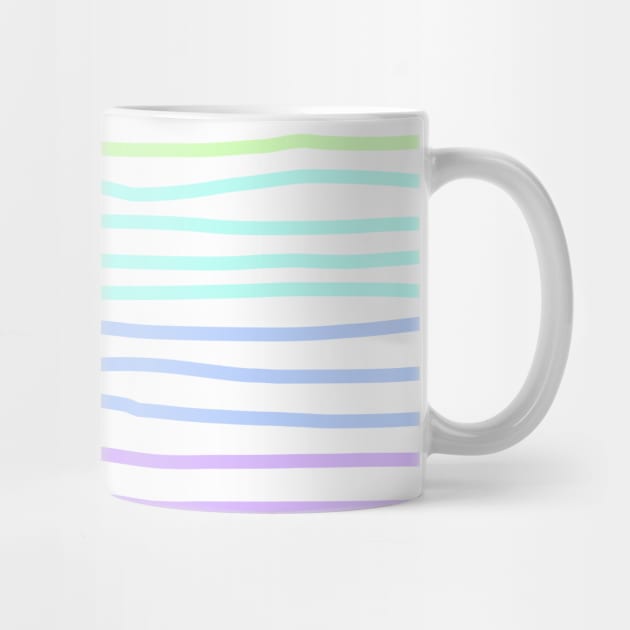 Pastel Rainbow Hand Drawn Lines - Lighter by Whoopsidoodle